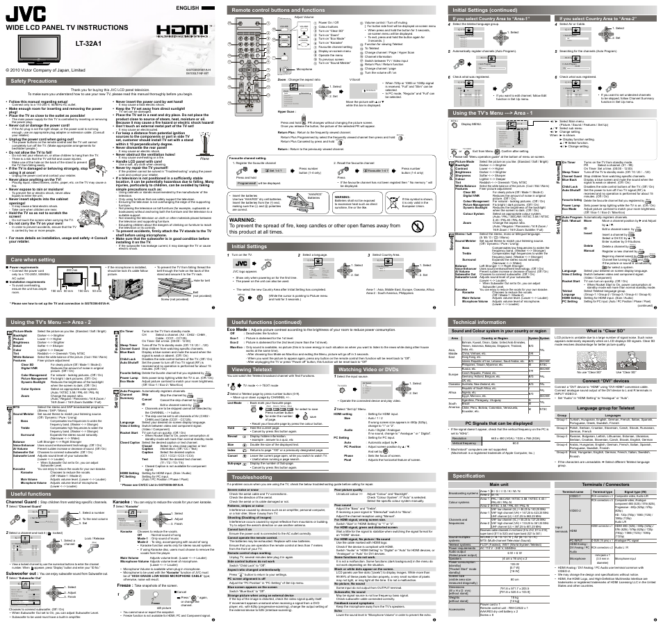 JVC RM-C2022 User Manual | 1 page