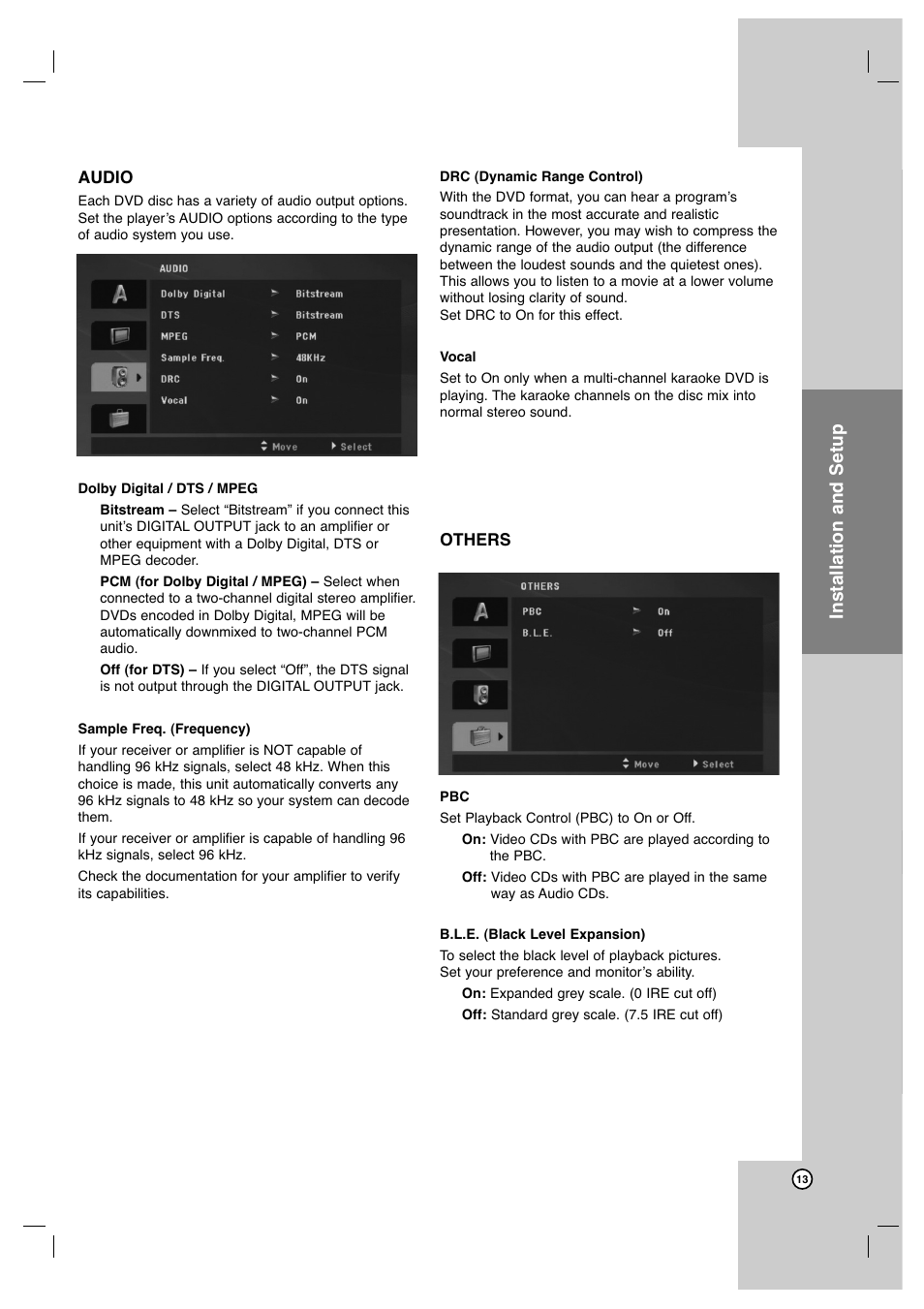 Operation reference introduction, Installation and setup | JVC XV-N372S User Manual | Page 13 / 25