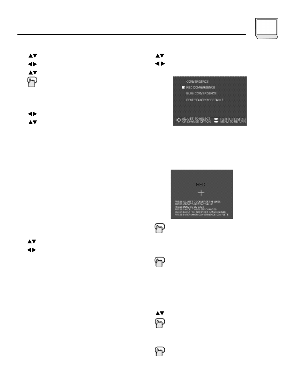 Advanced features 27, Convergence, Select video mute | JVC AV 60D501 User Manual | Page 27 / 44