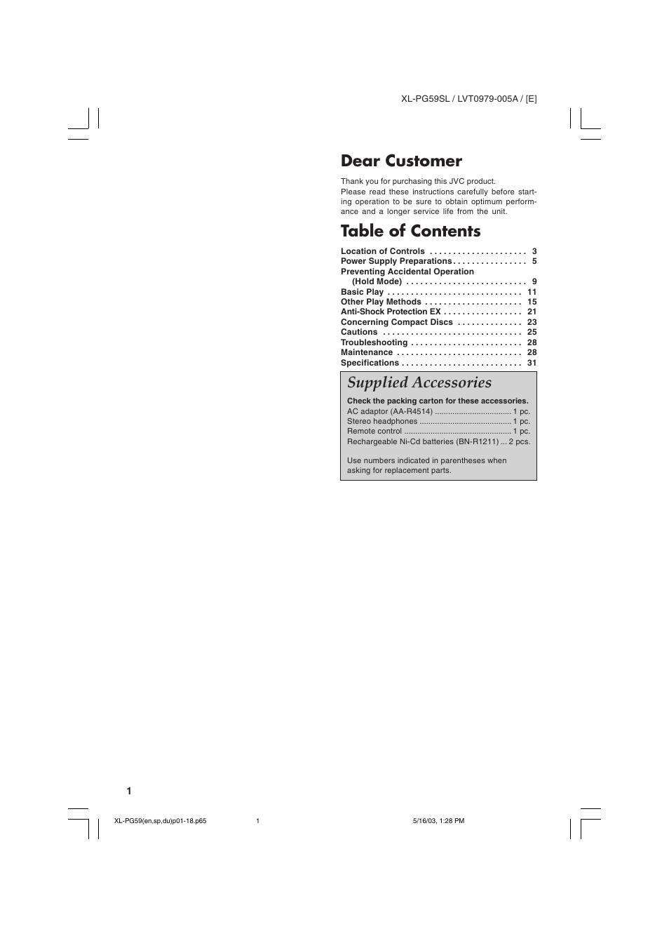 JVC XL-PG59SL User Manual | Page 10 / 42