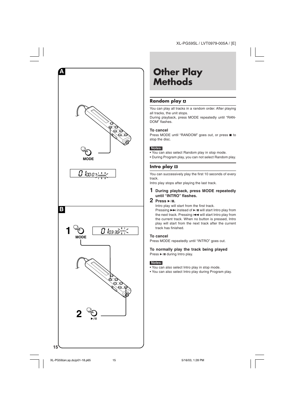 Other play methods | JVC XL-PG59SL User Manual | Page 24 / 42