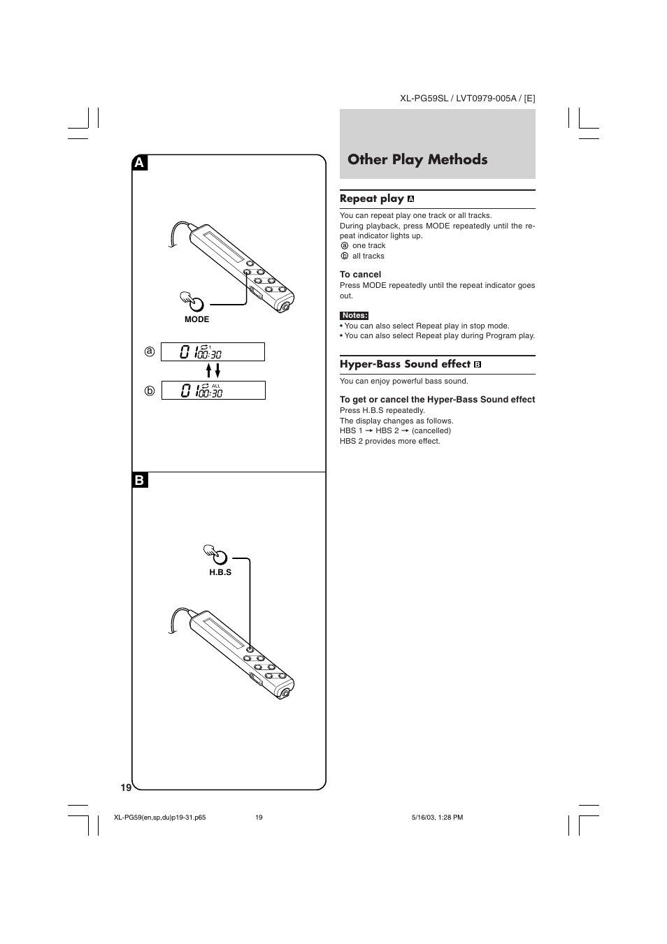 Other play methods | JVC XL-PG59SL User Manual | Page 28 / 42