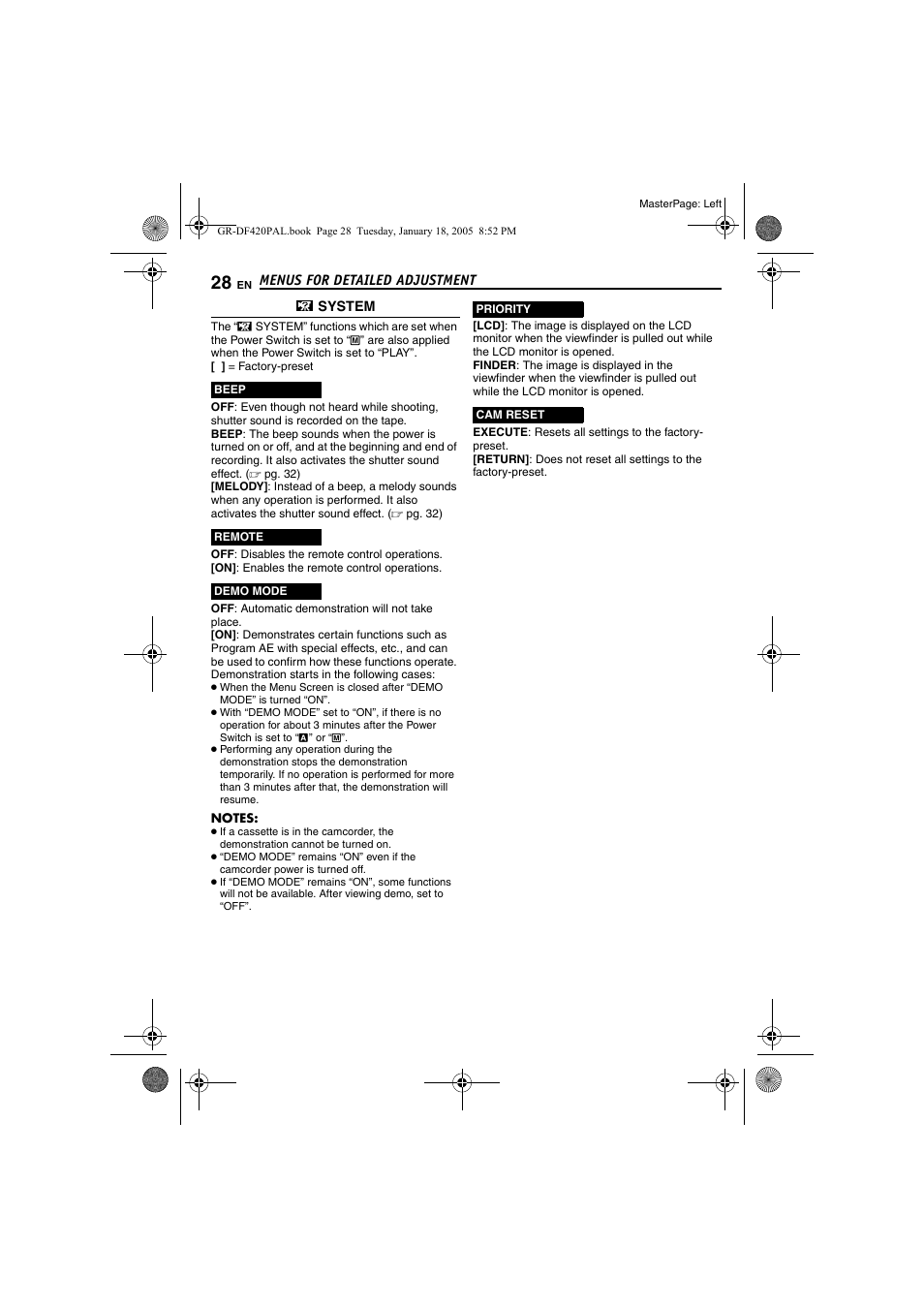 JVC GR-DF420 User Manual | Page 28 / 52