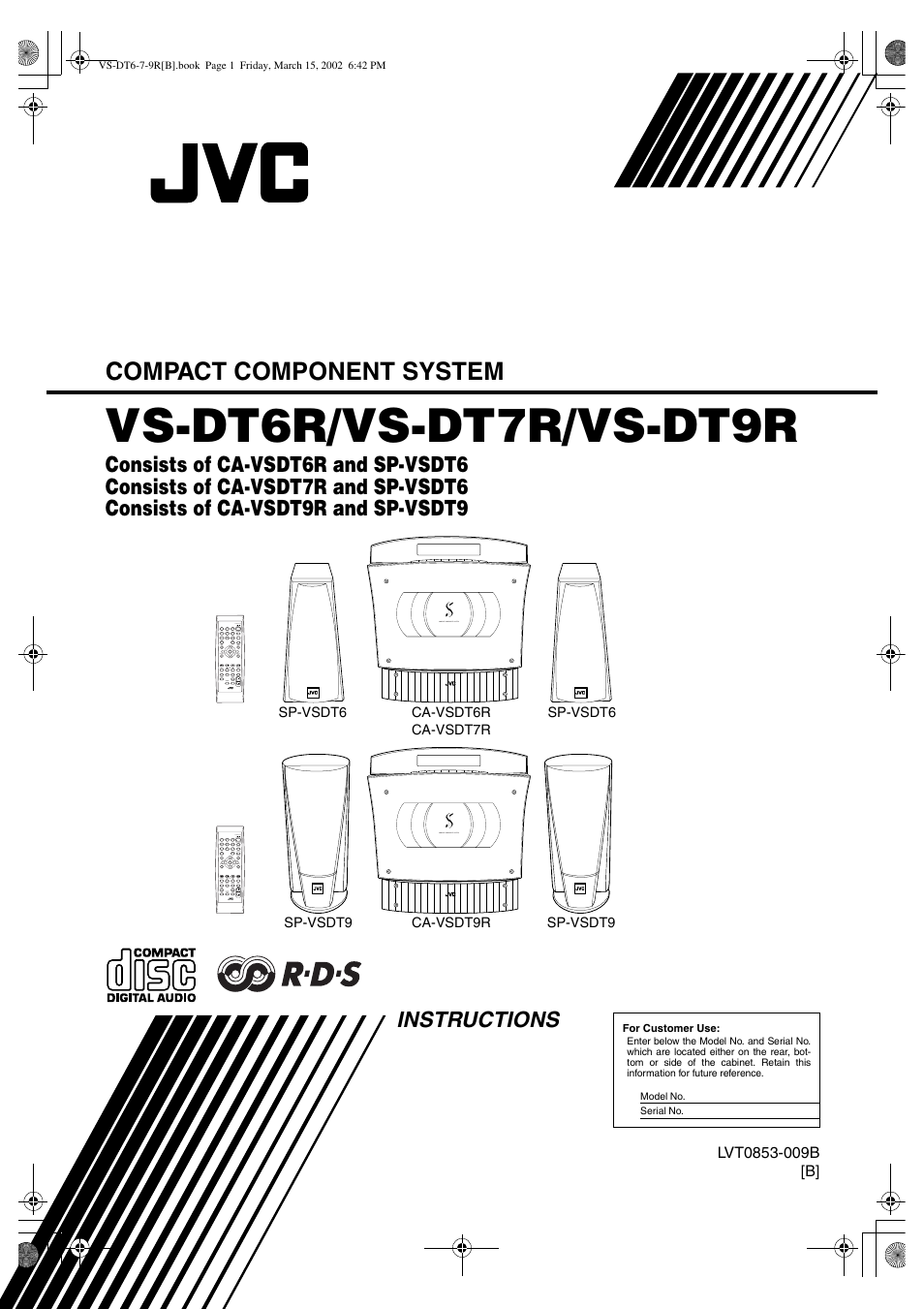 JVC CA-VSDT9R User Manual | 32 pages