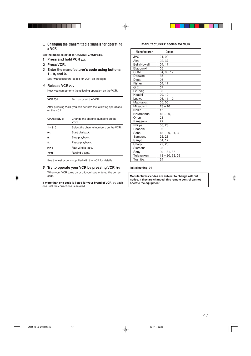 JVC LVT1306-007A User Manual | Page 51 / 55