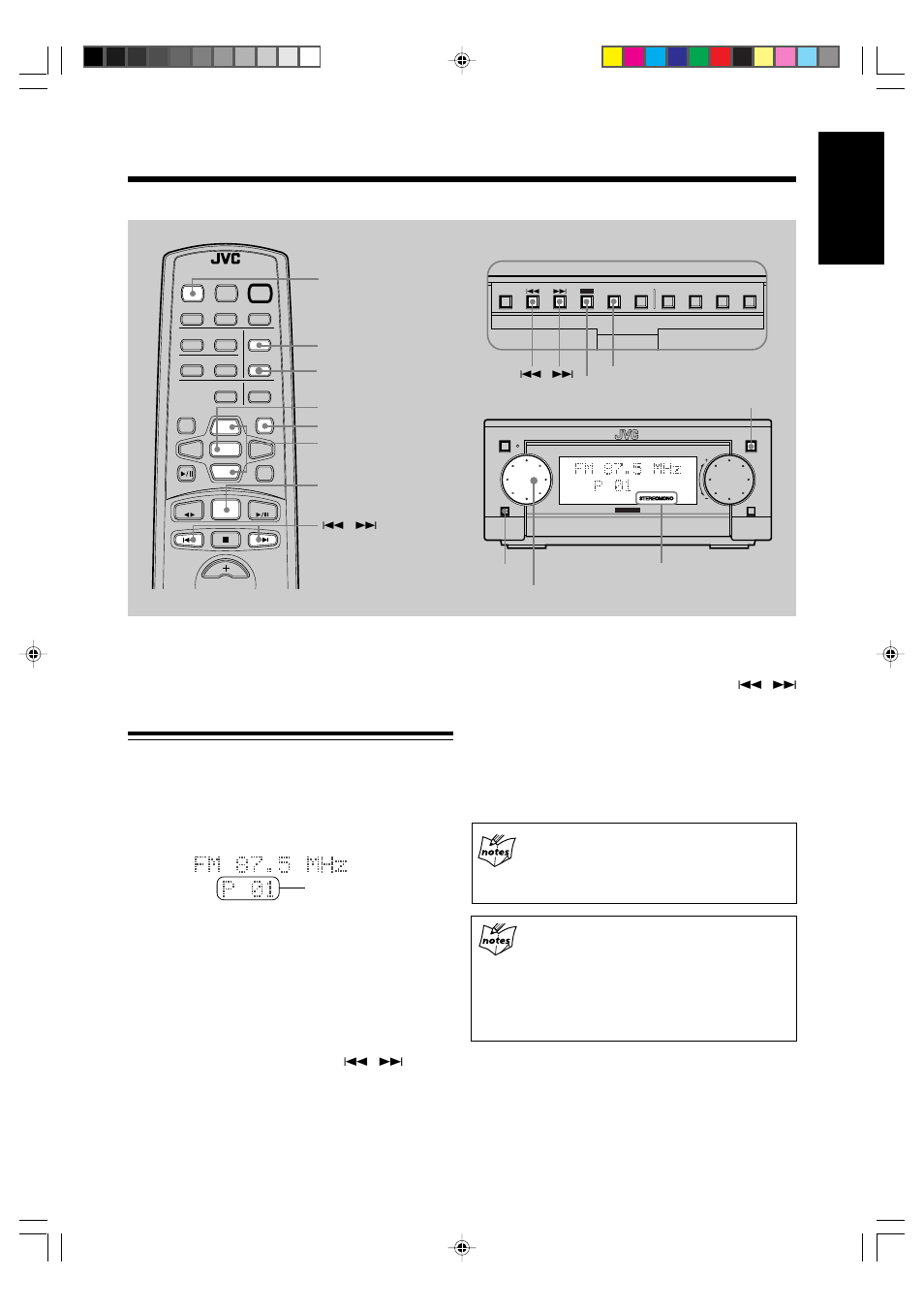 Listening to fm and am broadcasts, English, Tuning in a station | JVC SP-UXG6 User Manual | Page 19 / 40