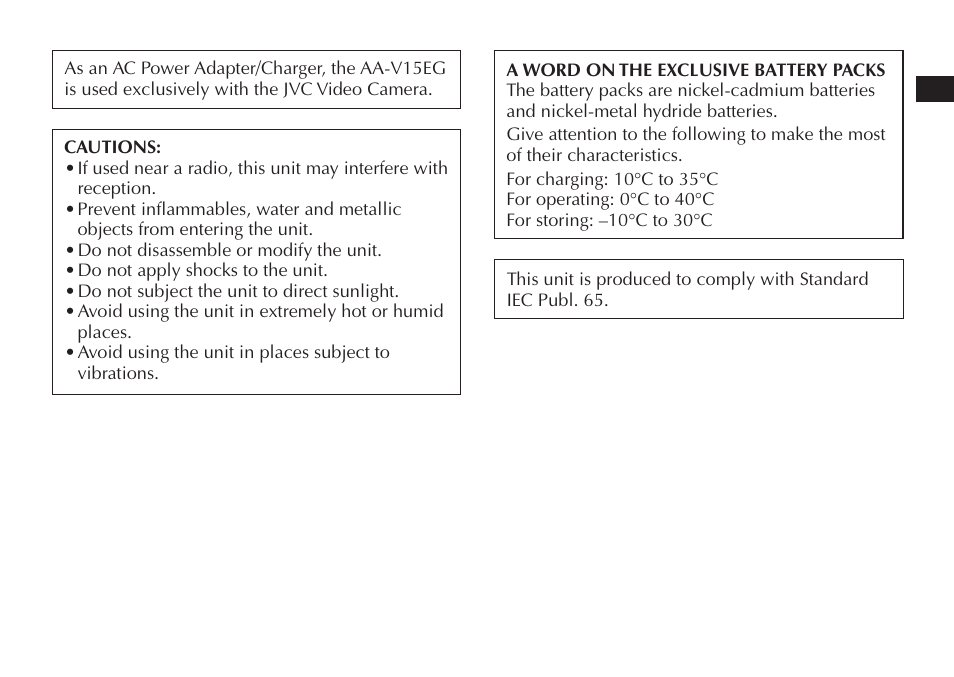 JVC AA V15EG User Manual | Page 3 / 64