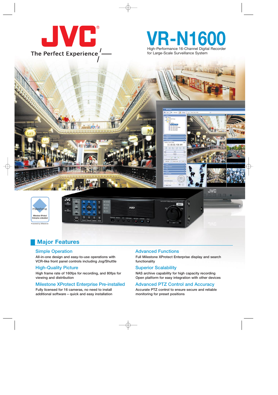 JVC Milestone VR-N1600 User Manual | 6 pages