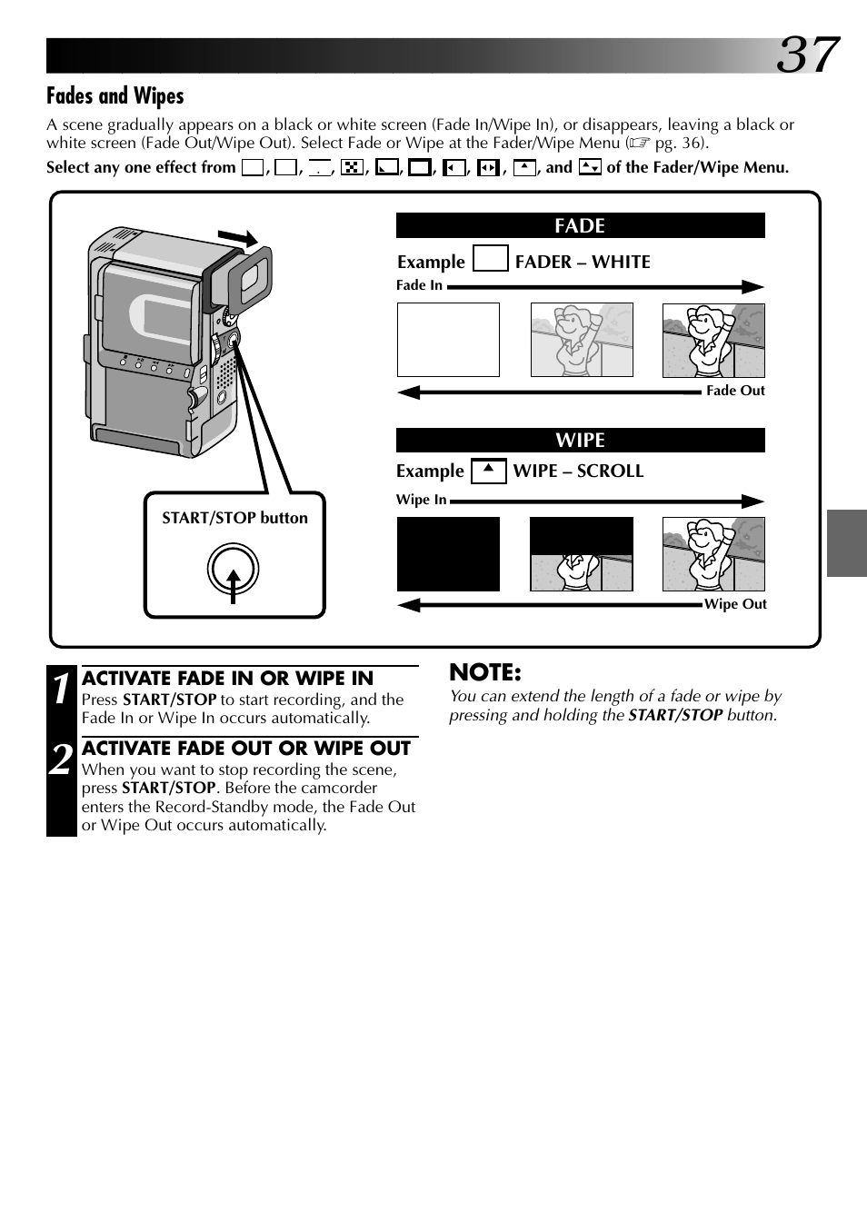 Fades and wipes | JVC 0797TOV*UN*VP User Manual | Page 37 / 84