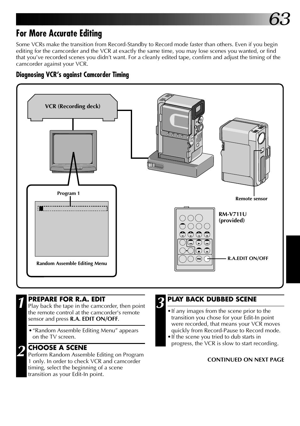 For more accurate editing | JVC 0797TOV*UN*VP User Manual | Page 63 / 84