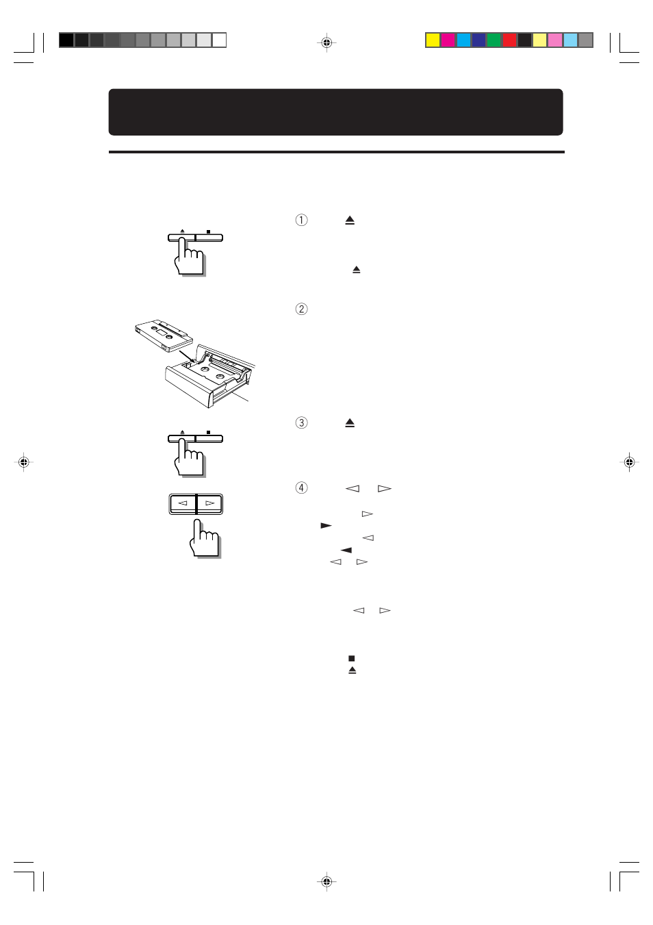 Playback, Tape playback | JVC TD-EX90 User Manual | Page 10 / 24