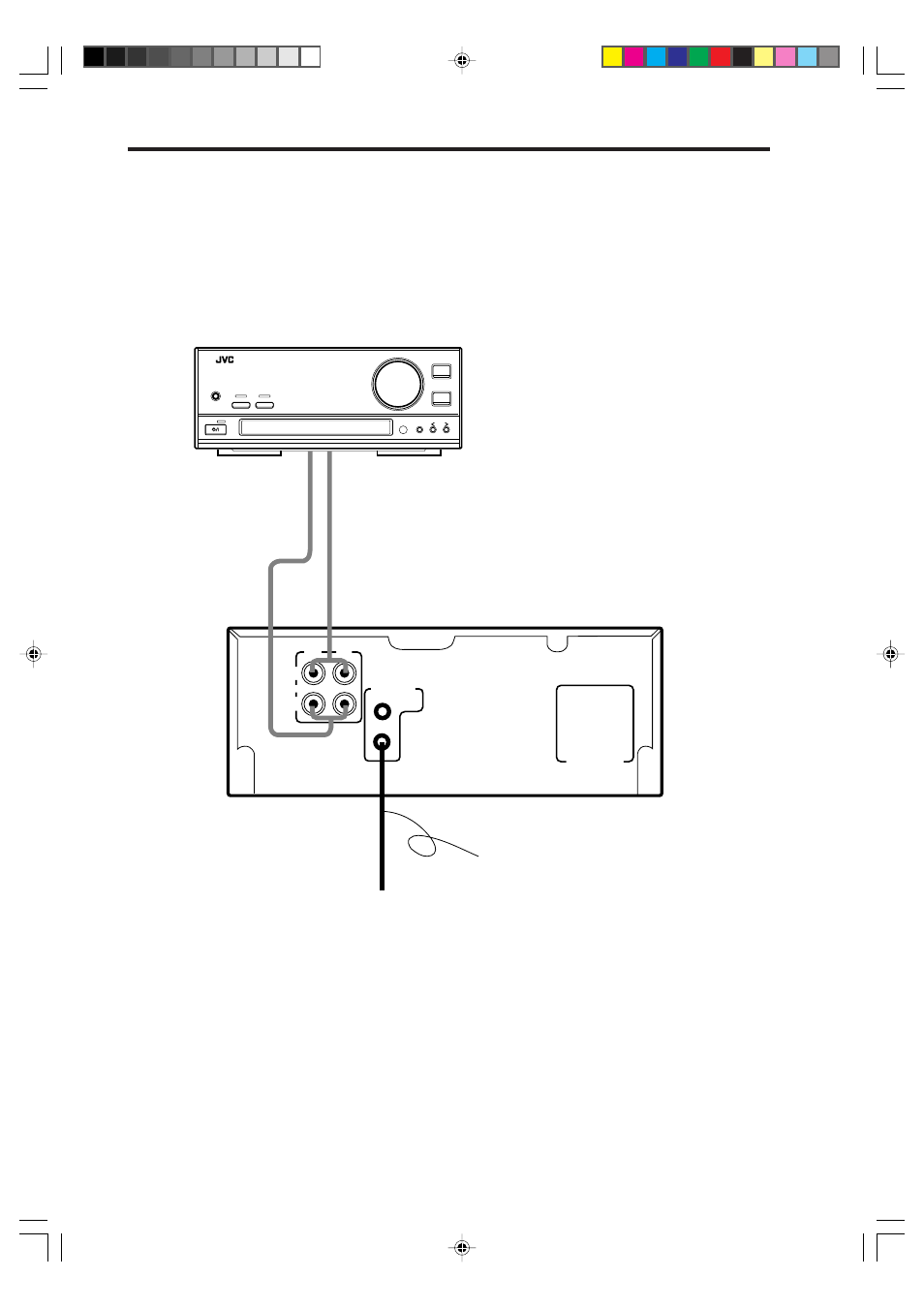 Connections, Compu link cable, Audio pin cords | Amplifier/tuner | JVC TD-EX90 User Manual | Page 9 / 24