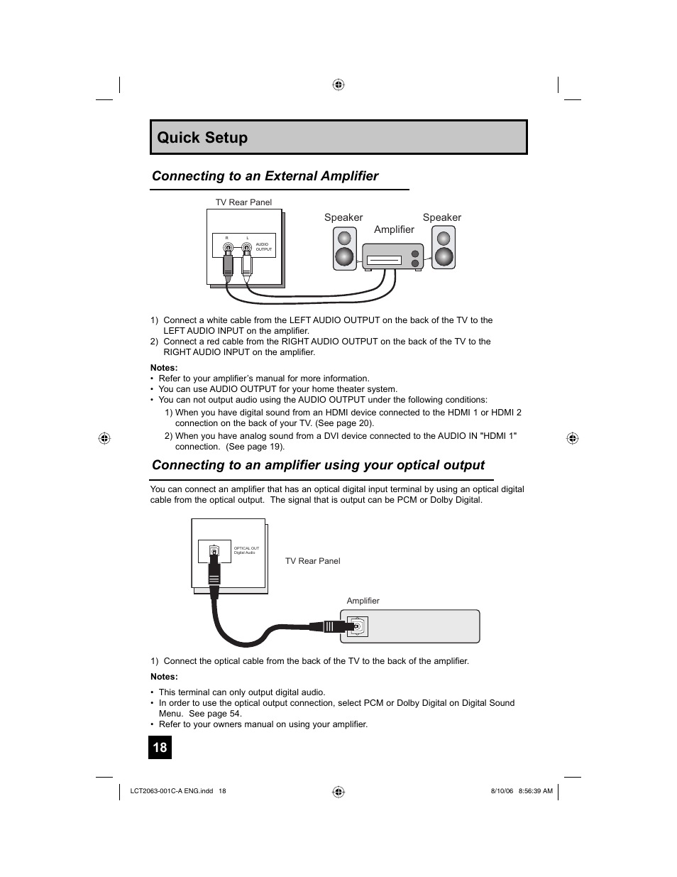 Quick setup | JVC HD-70G887 User Manual | Page 18 / 88