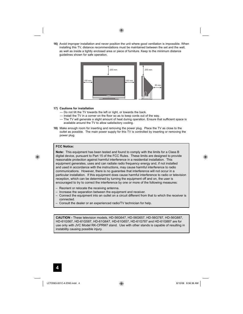 JVC HD-70G887 User Manual | Page 4 / 88