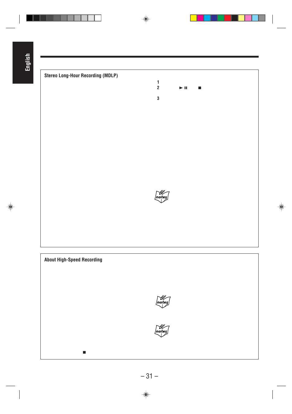 English | JVC UX-F70MD User Manual | Page 36 / 72