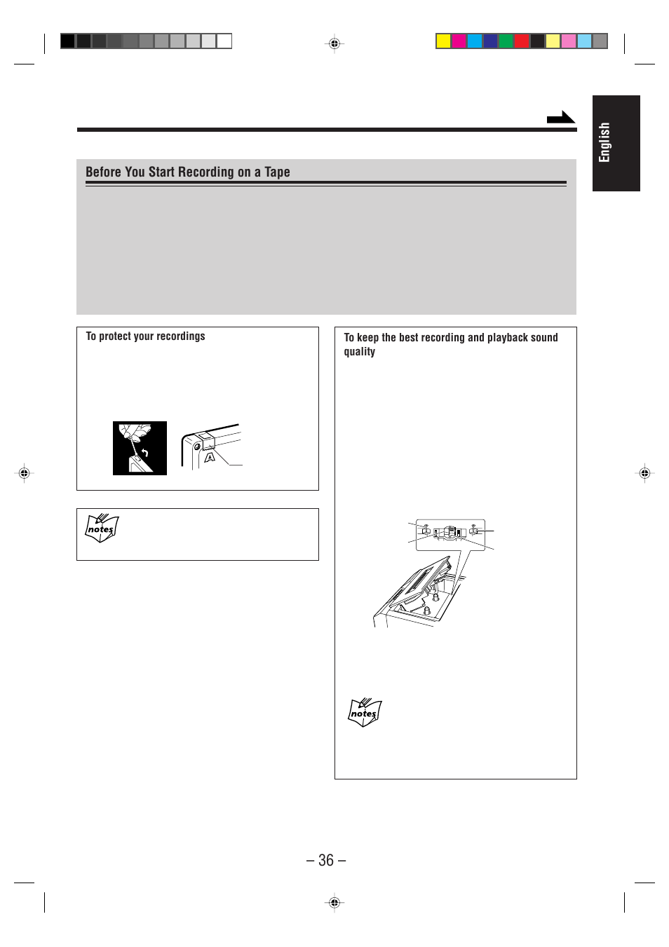 English before you start recording on a tape | JVC UX-F70MD User Manual | Page 41 / 72