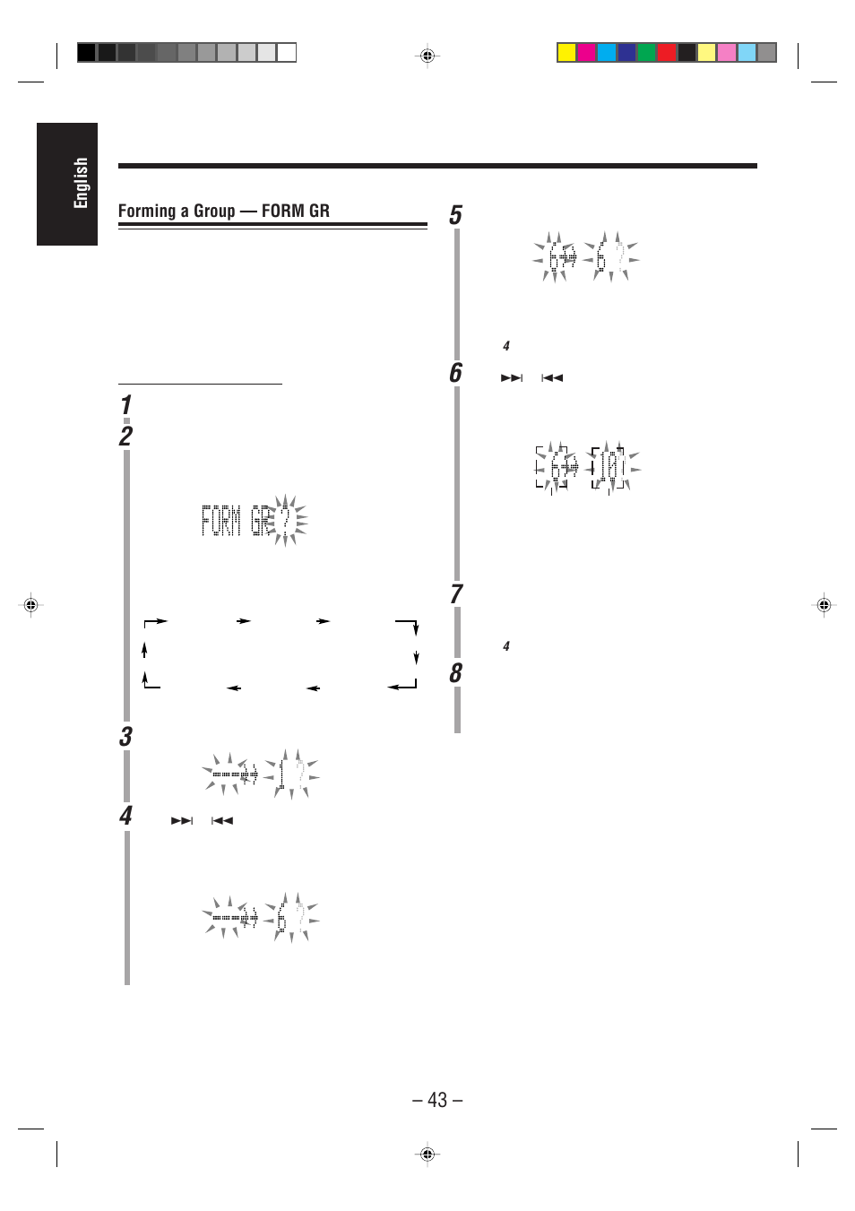 English forming a group — form gr | JVC UX-F70MD User Manual | Page 48 / 72