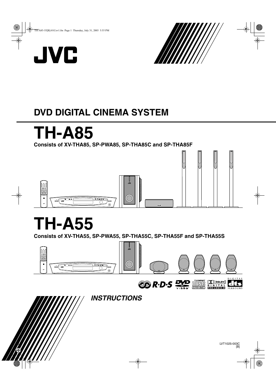 JVC TH-A55  EN User Manual | 68 pages