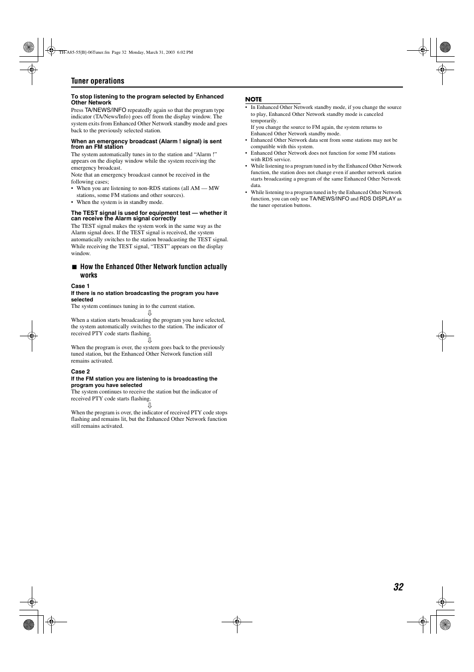 Tuner operations | JVC TH-A55  EN User Manual | Page 35 / 68