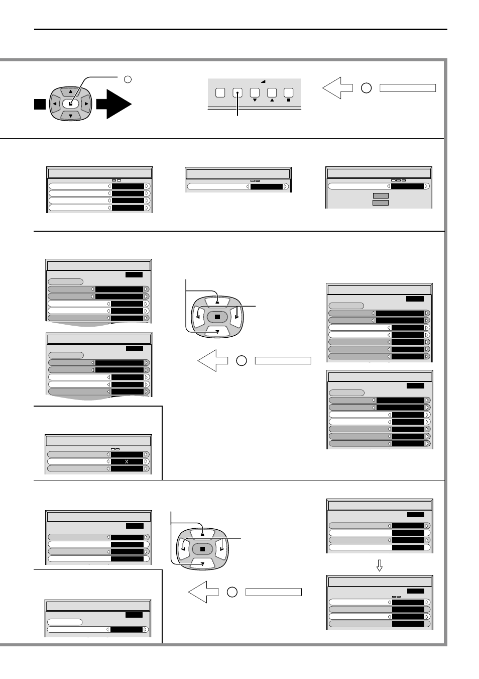 On-screen menu displays | JVC GD-V502PCE User Manual | Page 15 / 36