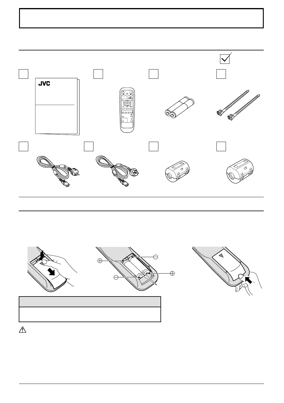 Accessories, Accessories supply, Remote control batteries | Helpful hint, Precaution on battery use | JVC GD-V502PCE User Manual | Page 6 / 36