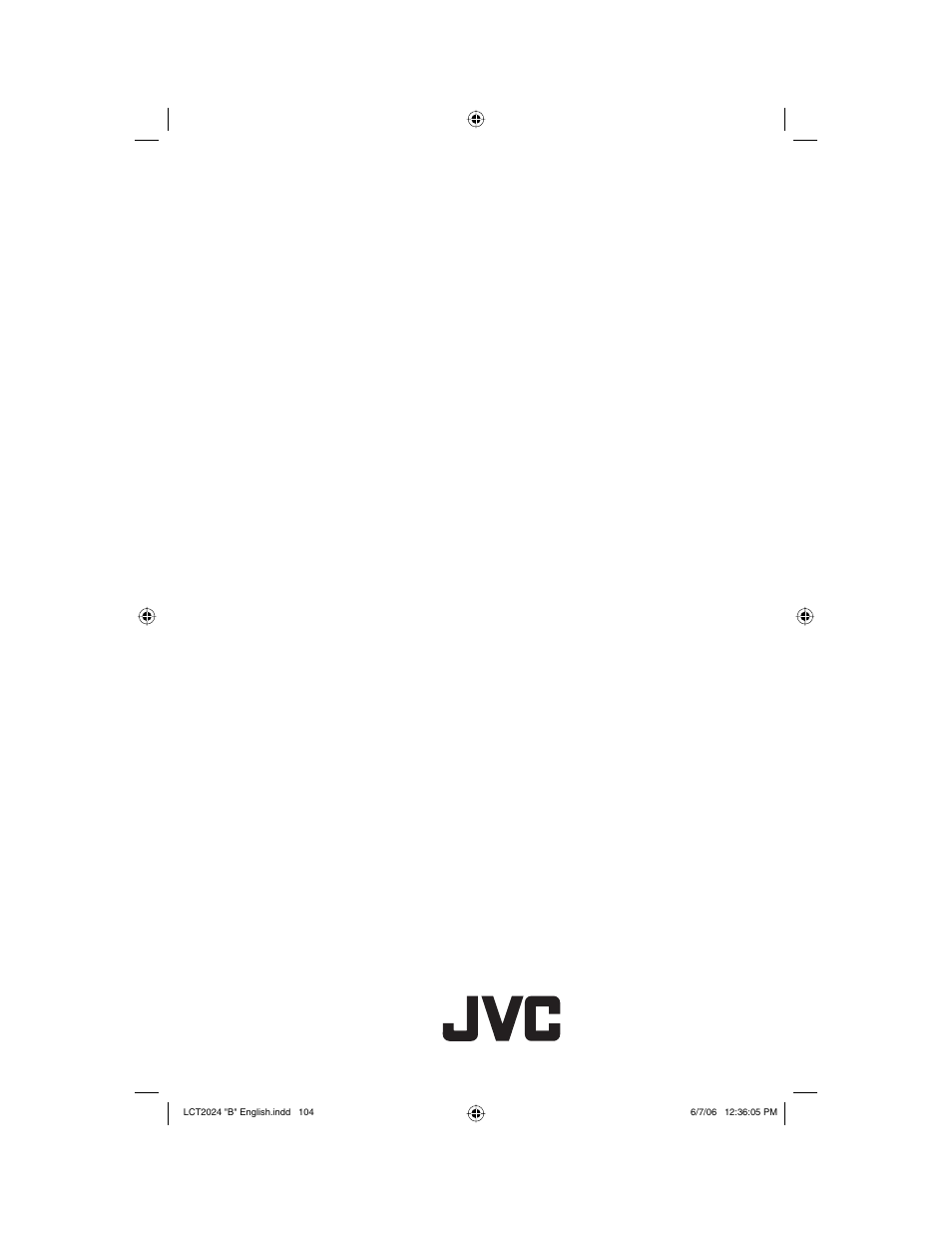 JVC HD-P61R1U User Manual | Page 104 / 104