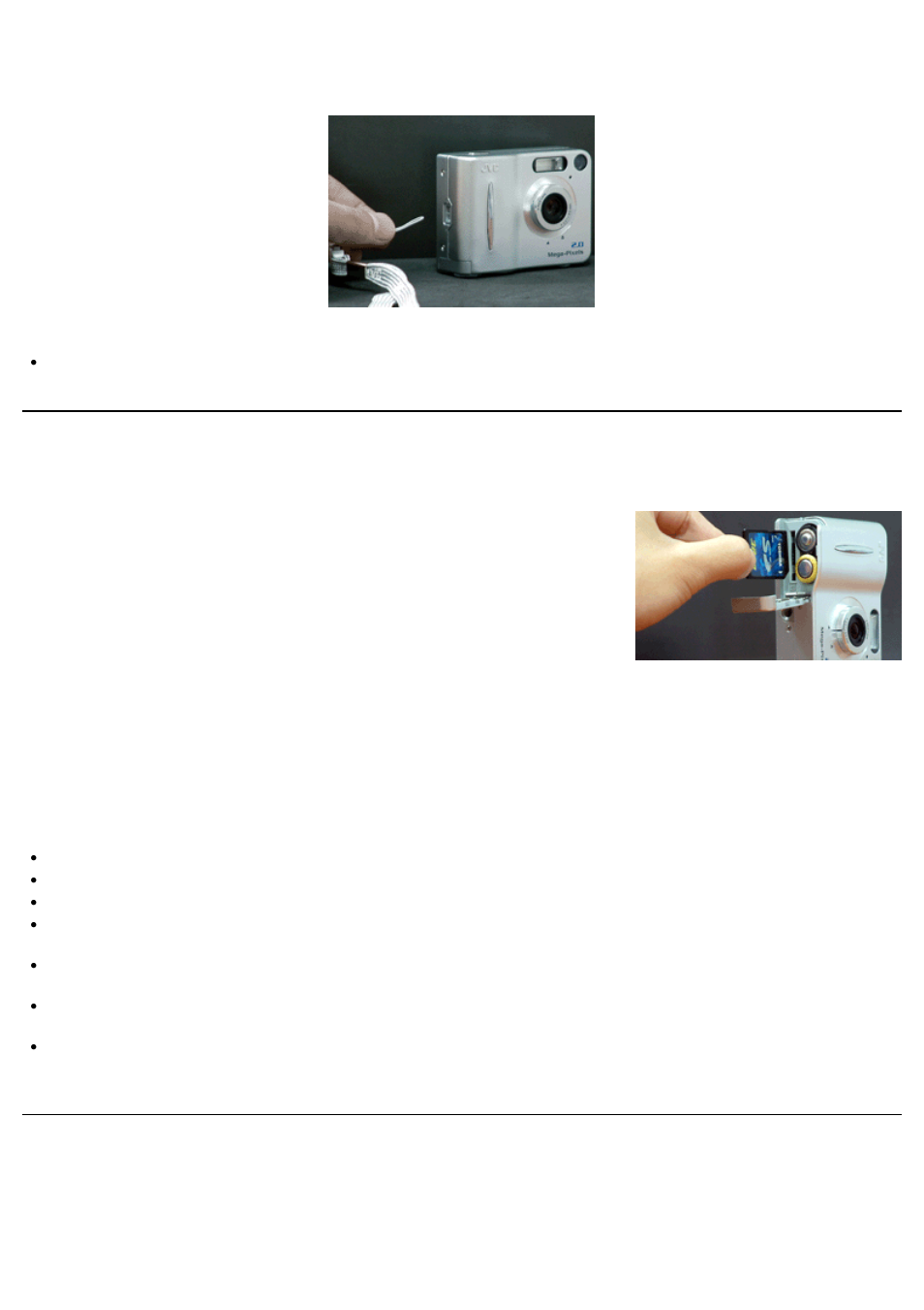 Inserting and removing the sd / multimedia card, Switching the power on / off | JVC GC-A70 User Manual | Page 13 / 48