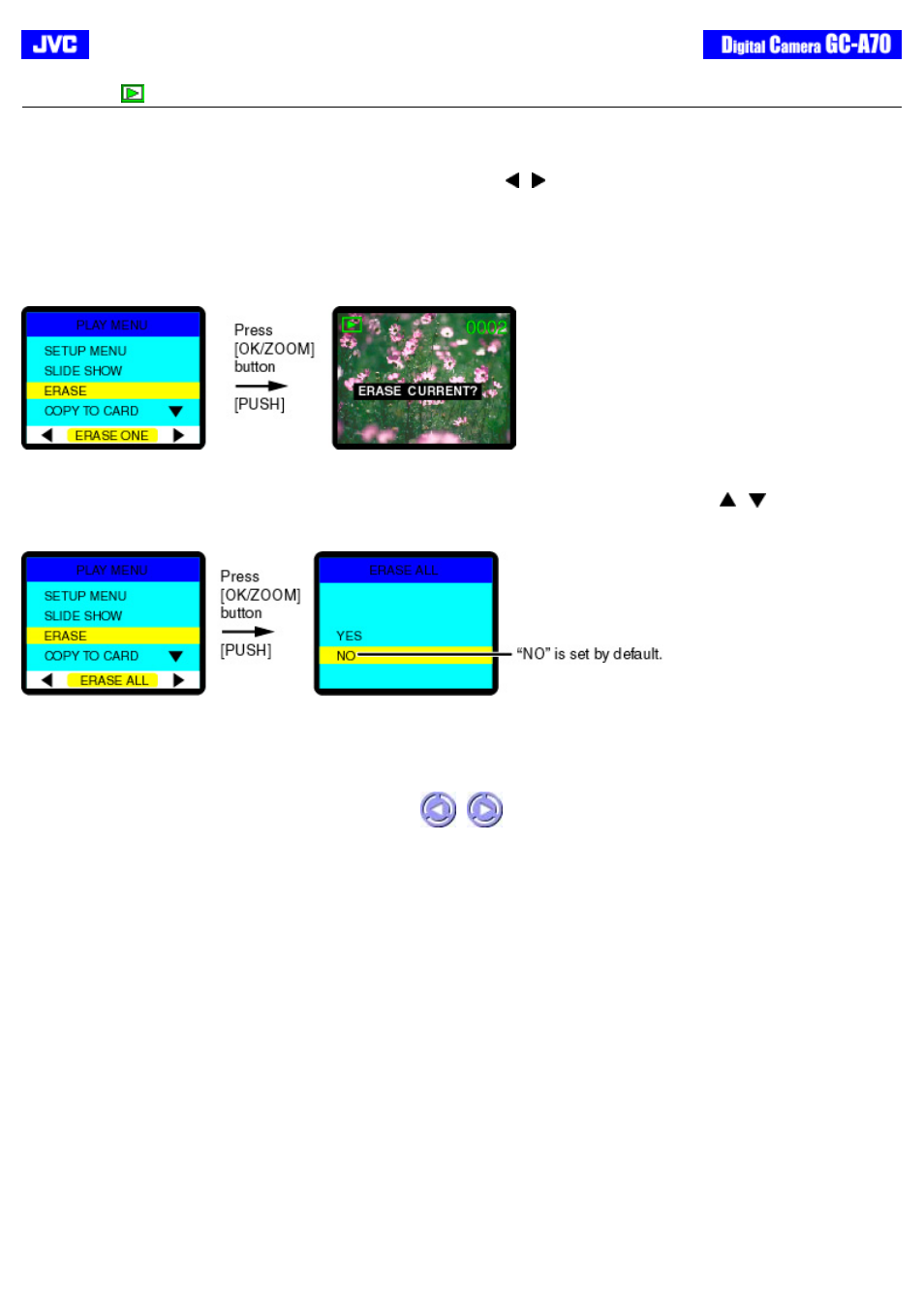 Erase | JVC GC-A70 User Manual | Page 35 / 48