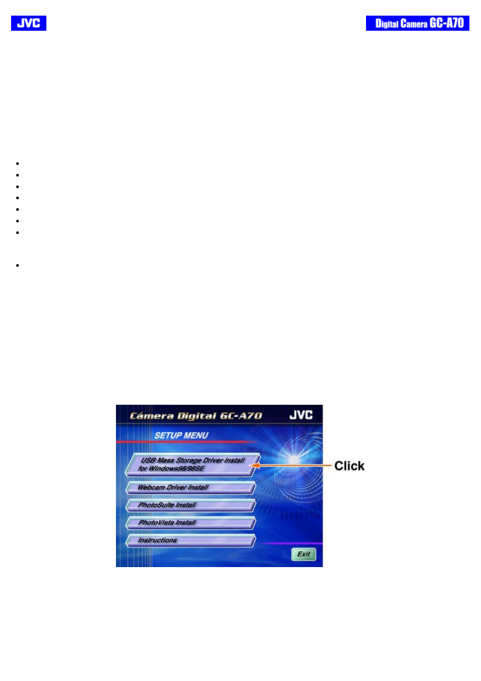 Transferring image data to the computer | JVC GC-A70 User Manual | Page 38 / 48