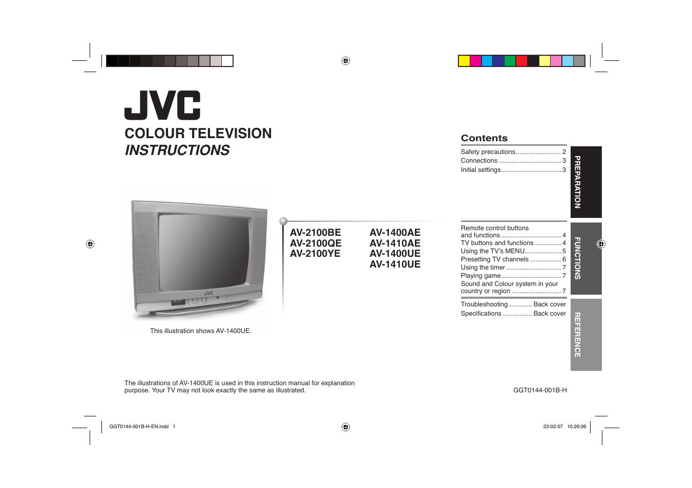 JVC AV-14AMG7 User Manual | Page 9 / 16