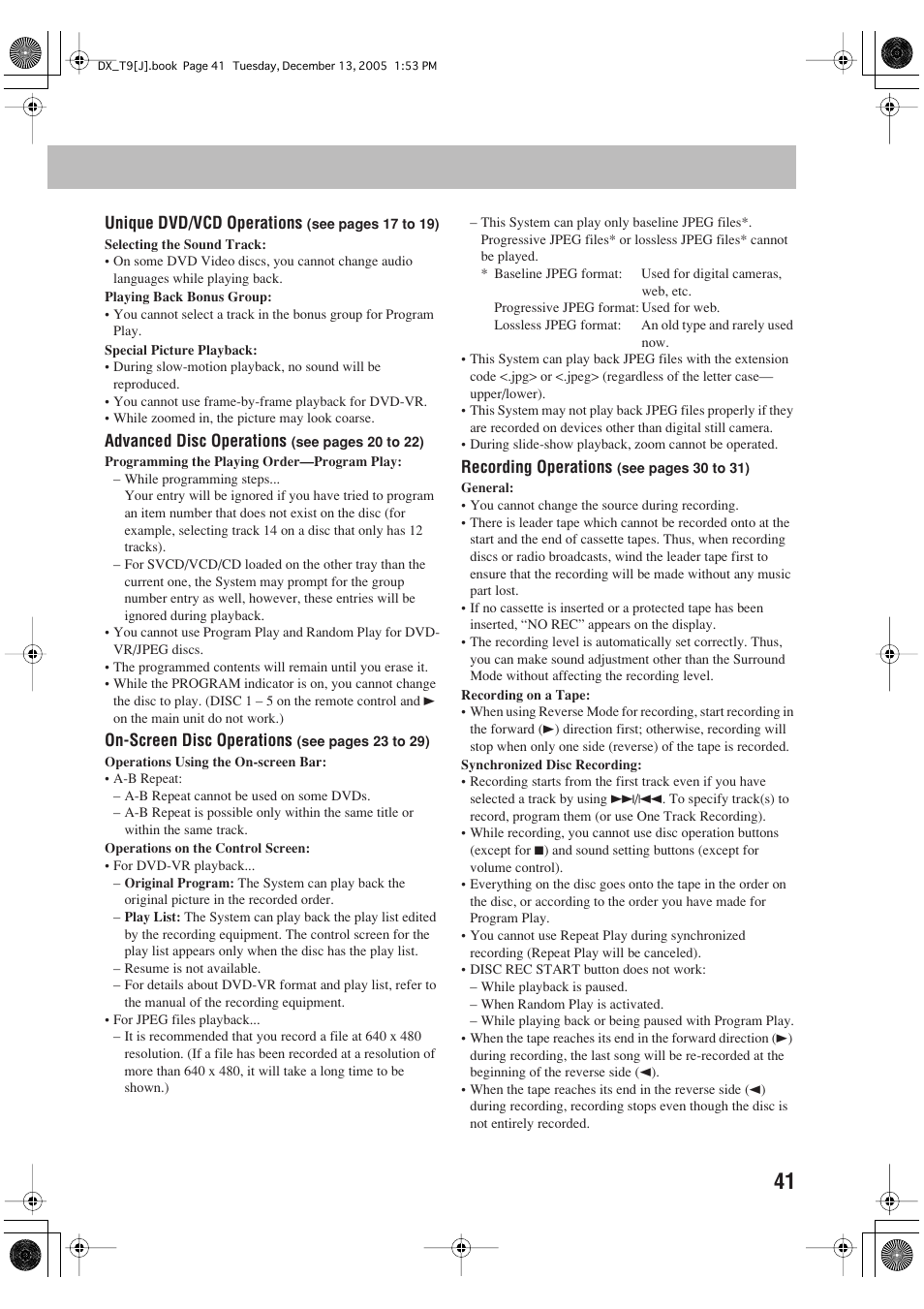 JVC DX-T9 User Manual | Page 43 / 52