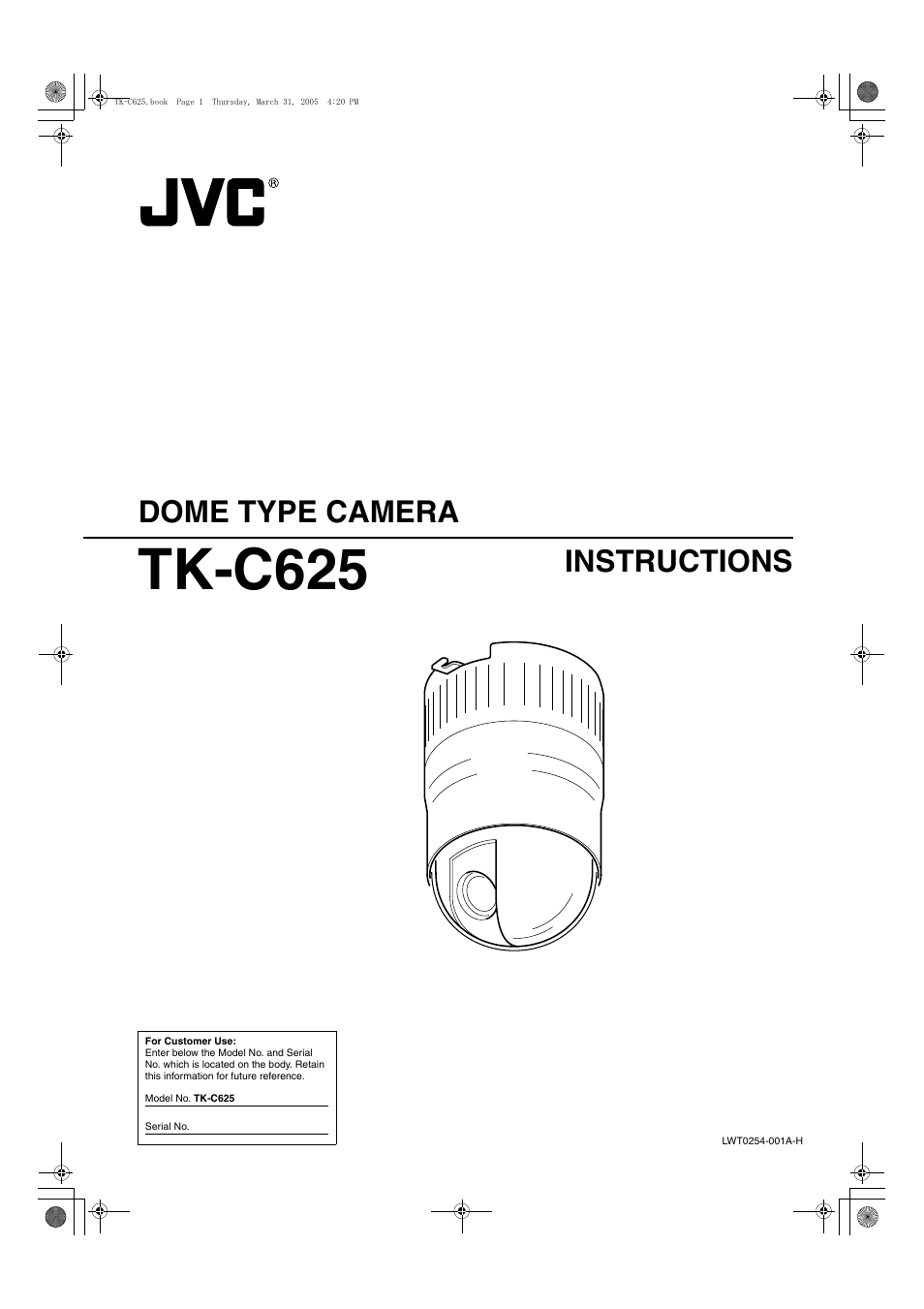 JVC TK-C625 User Manual | 44 pages