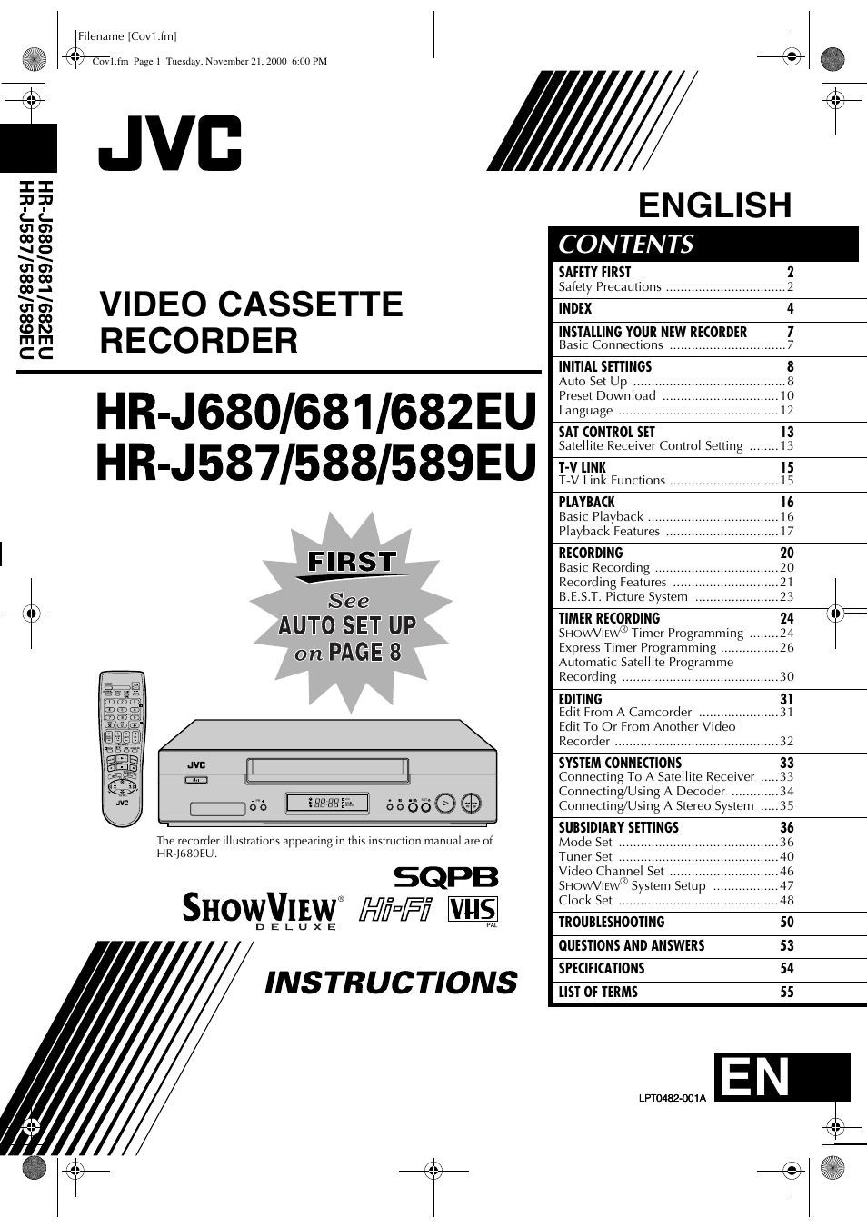 JVC HR-J589EU User Manual | 56 pages