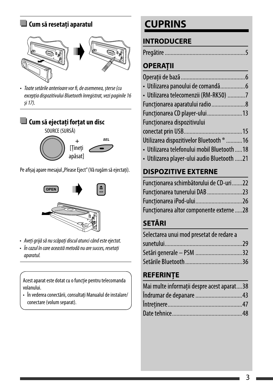 JVC KD-BT22 User Manual | Page 5 / 52
