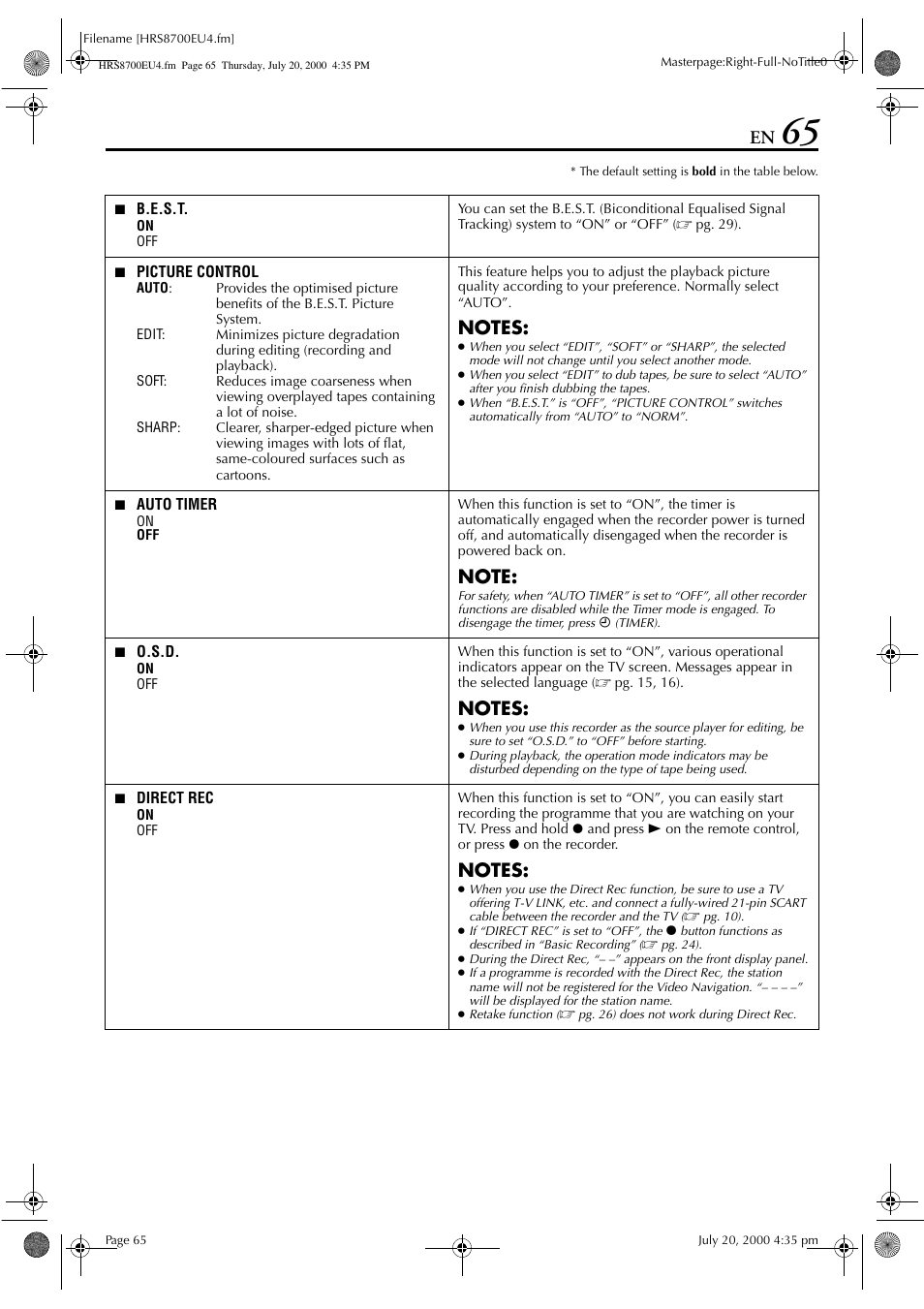 JVC HR-S8700EU User Manual | Page 65 / 84