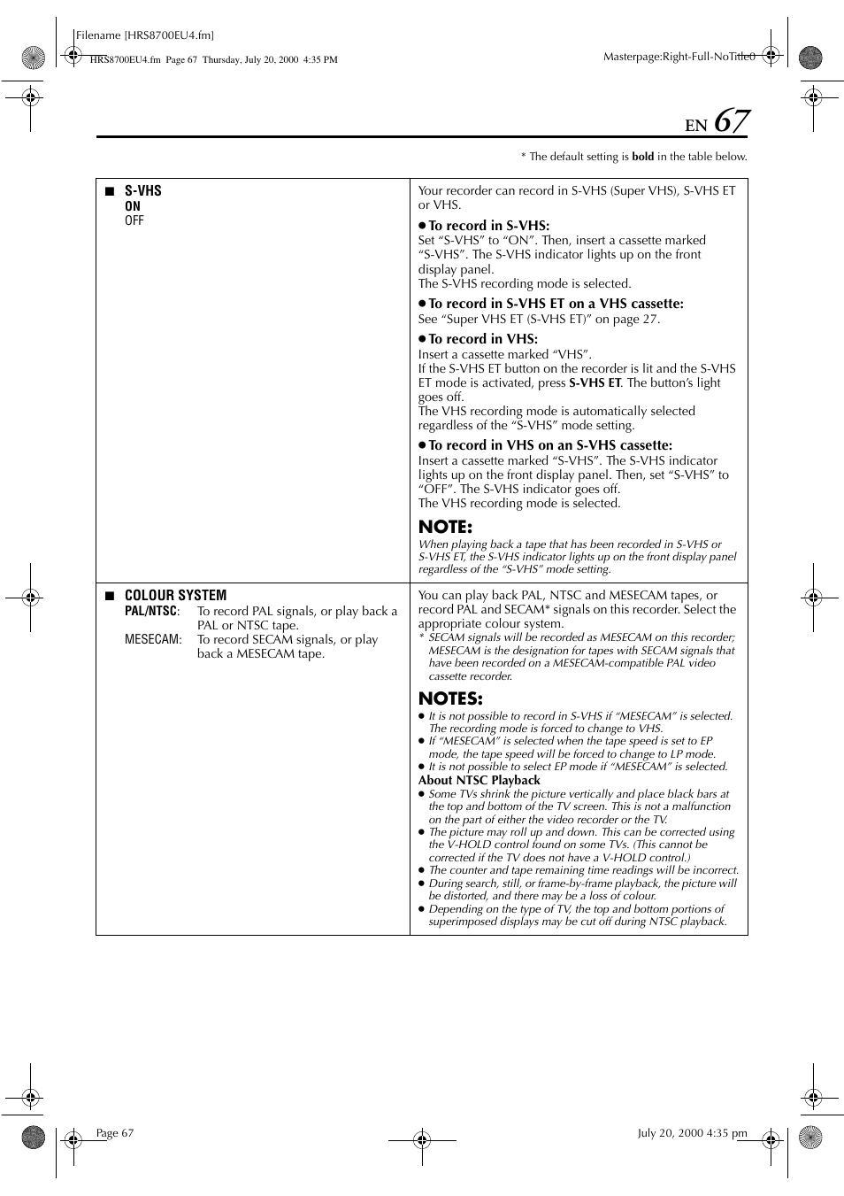 JVC HR-S8700EU User Manual | Page 67 / 84