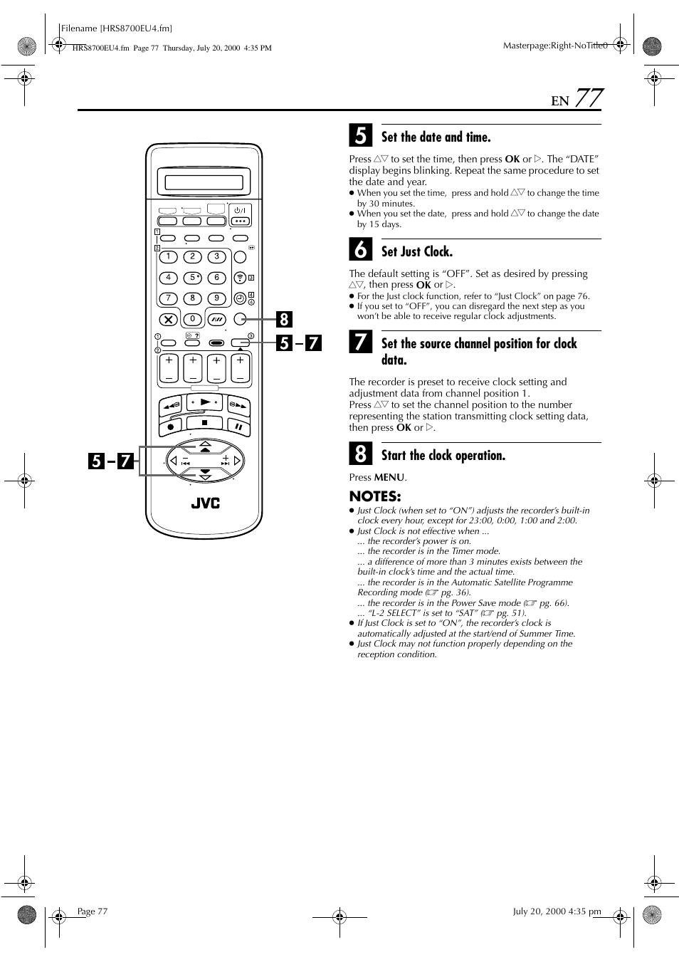 JVC HR-S8700EU User Manual | Page 77 / 84
