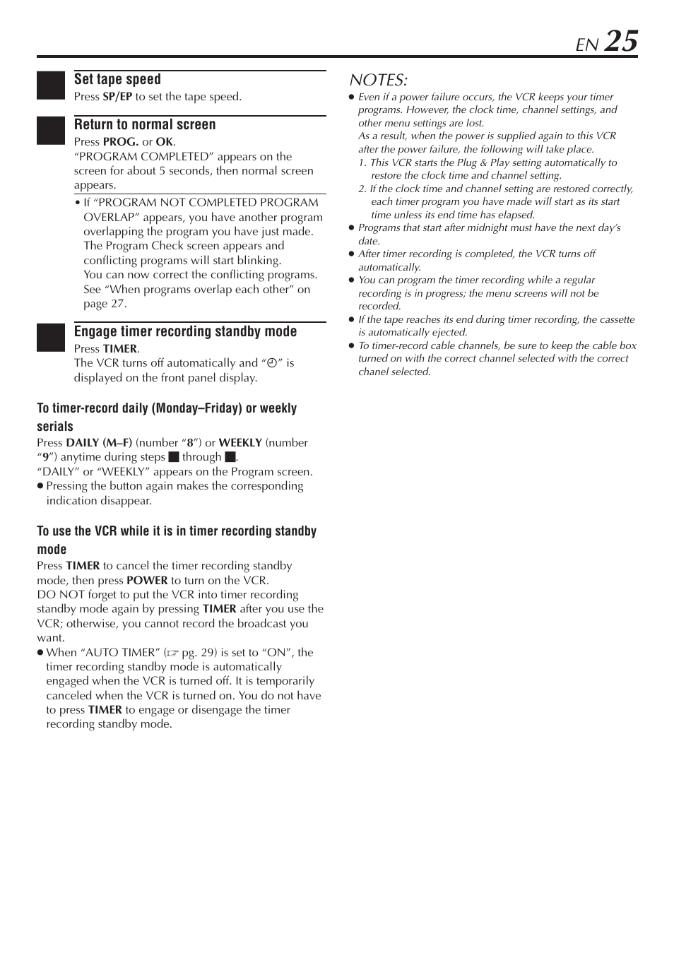 JVC HR-A47U User Manual | Page 25 / 44
