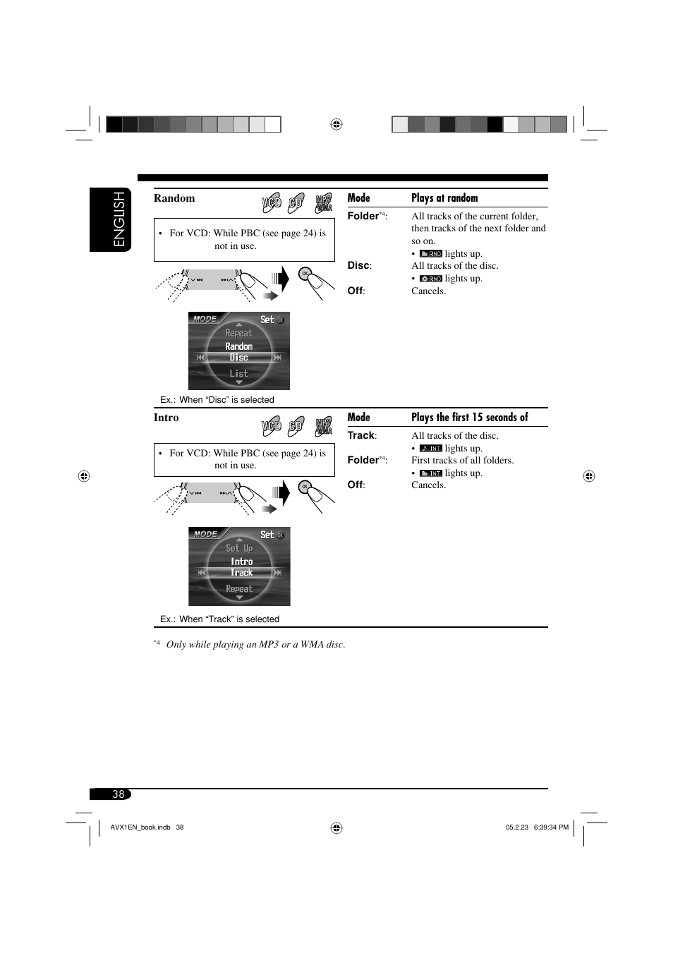 English | JVC KD-AVX1 User Manual | Page 38 / 78