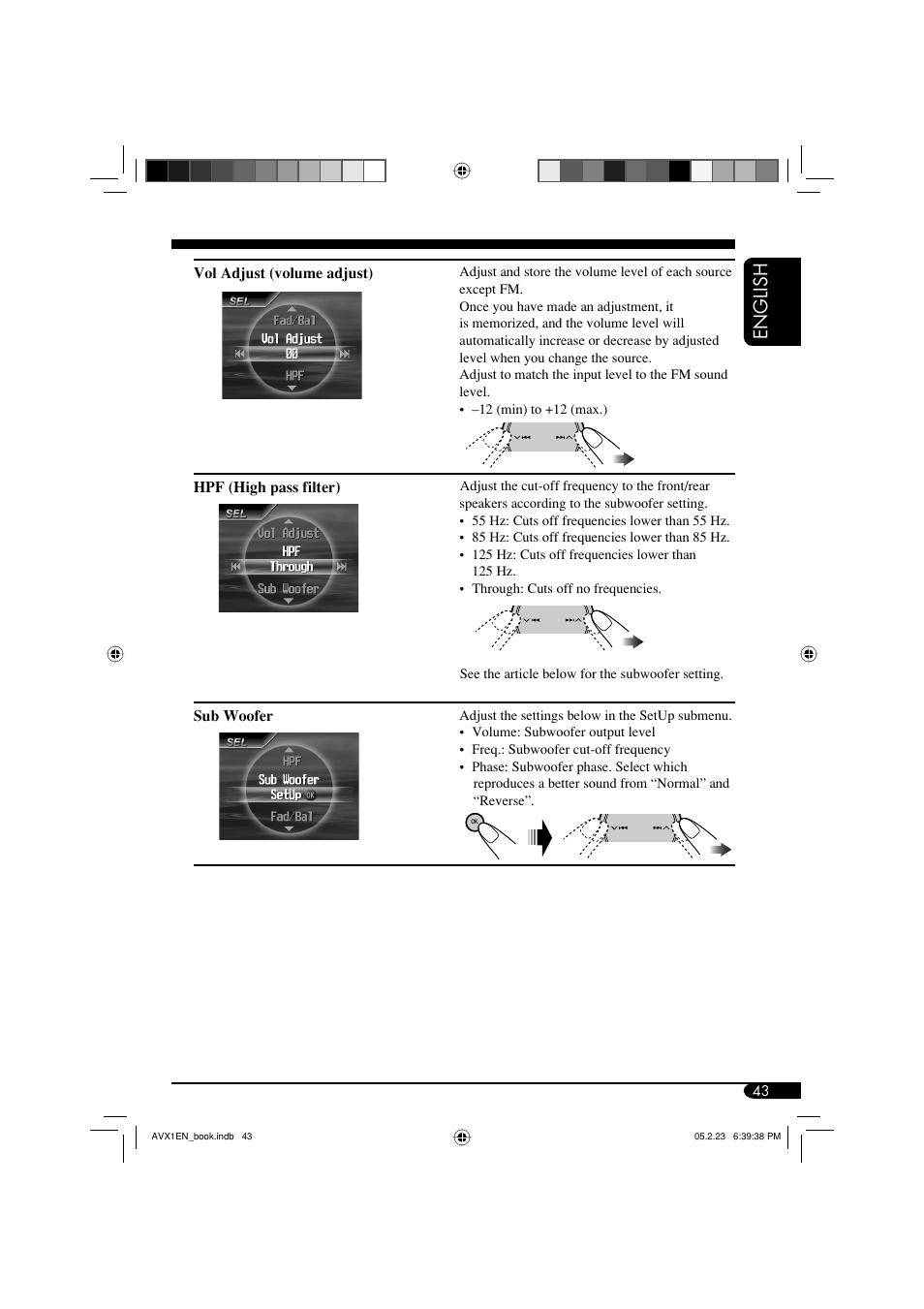 English | JVC KD-AVX1 User Manual | Page 43 / 78