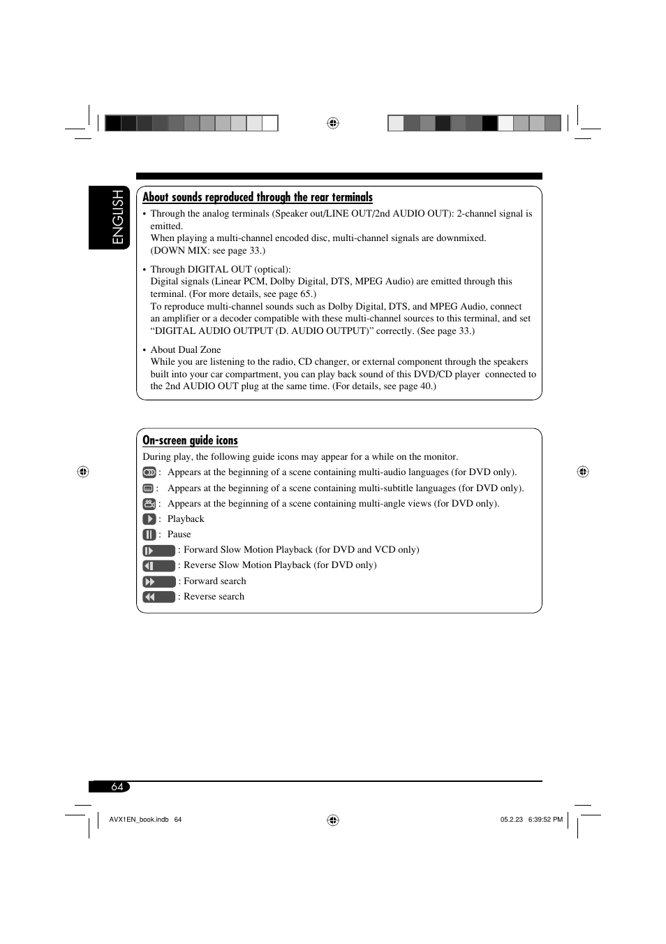 English | JVC KD-AVX1 User Manual | Page 64 / 78