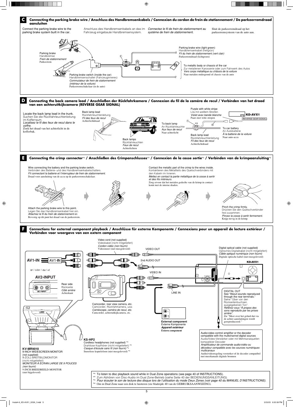 Av1-in av2-input | JVC KD-AVX1 User Manual | Page 77 / 78