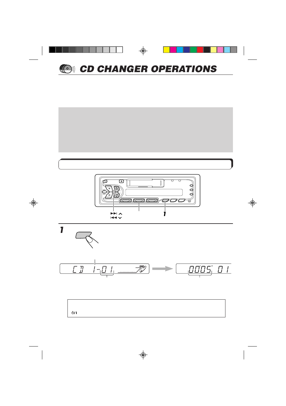 Cd changer operations, Playing cds, Select the cd automatic changer | JVC KS-FX230 User Manual | Page 16 / 22