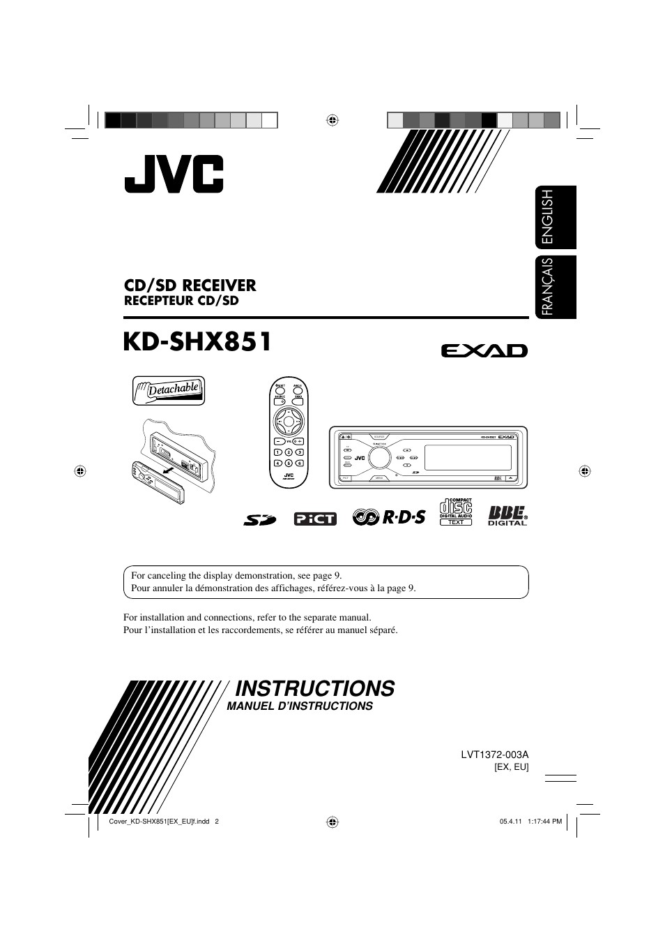 JVC EXAD LVT1372-003A User Manual | 72 pages