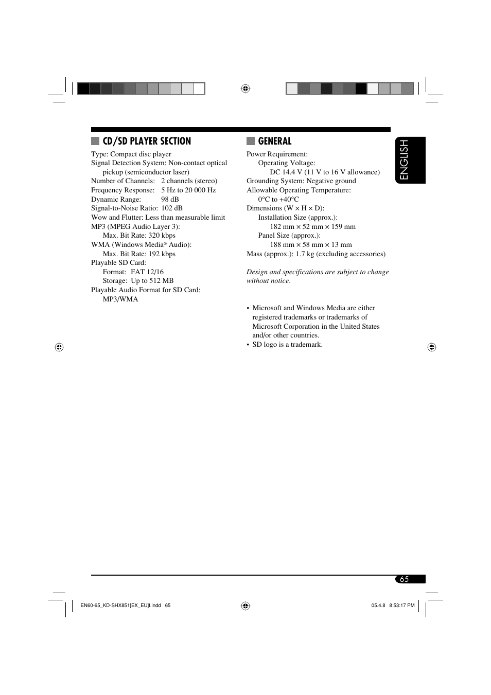 General | JVC EXAD LVT1372-003A User Manual | Page 65 / 72