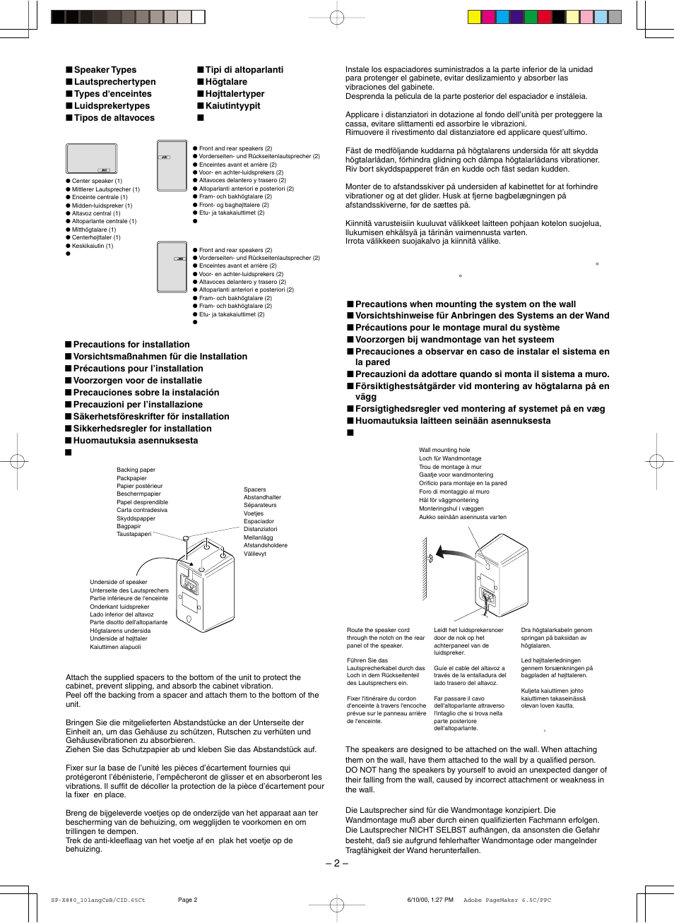 JVC SP-X880 User Manual | Page 2 / 8