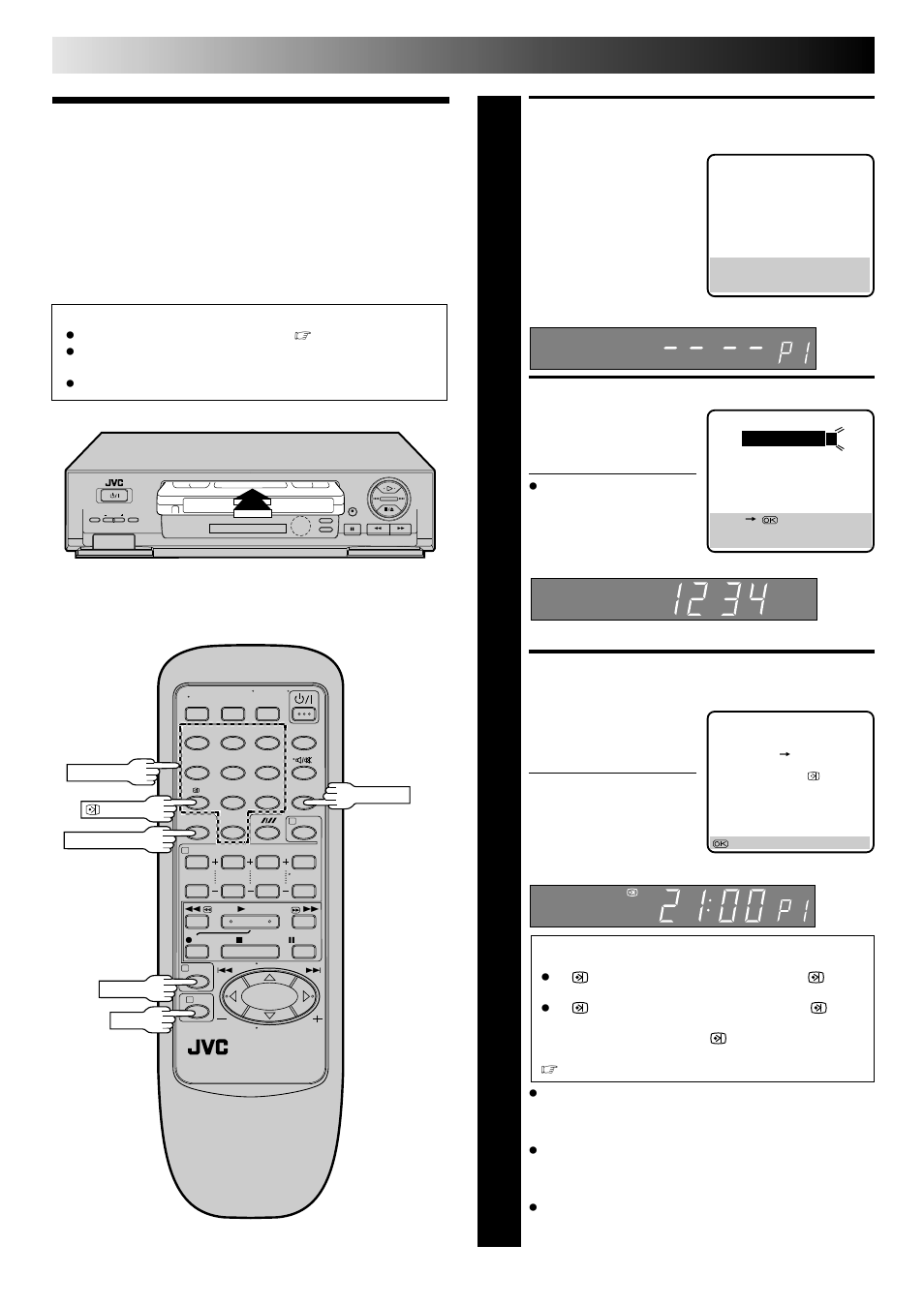 Timer recording, Access timer programming screen, Enter showview number | Access showview program screen | JVC HR-J648EH User Manual | Page 24 / 48