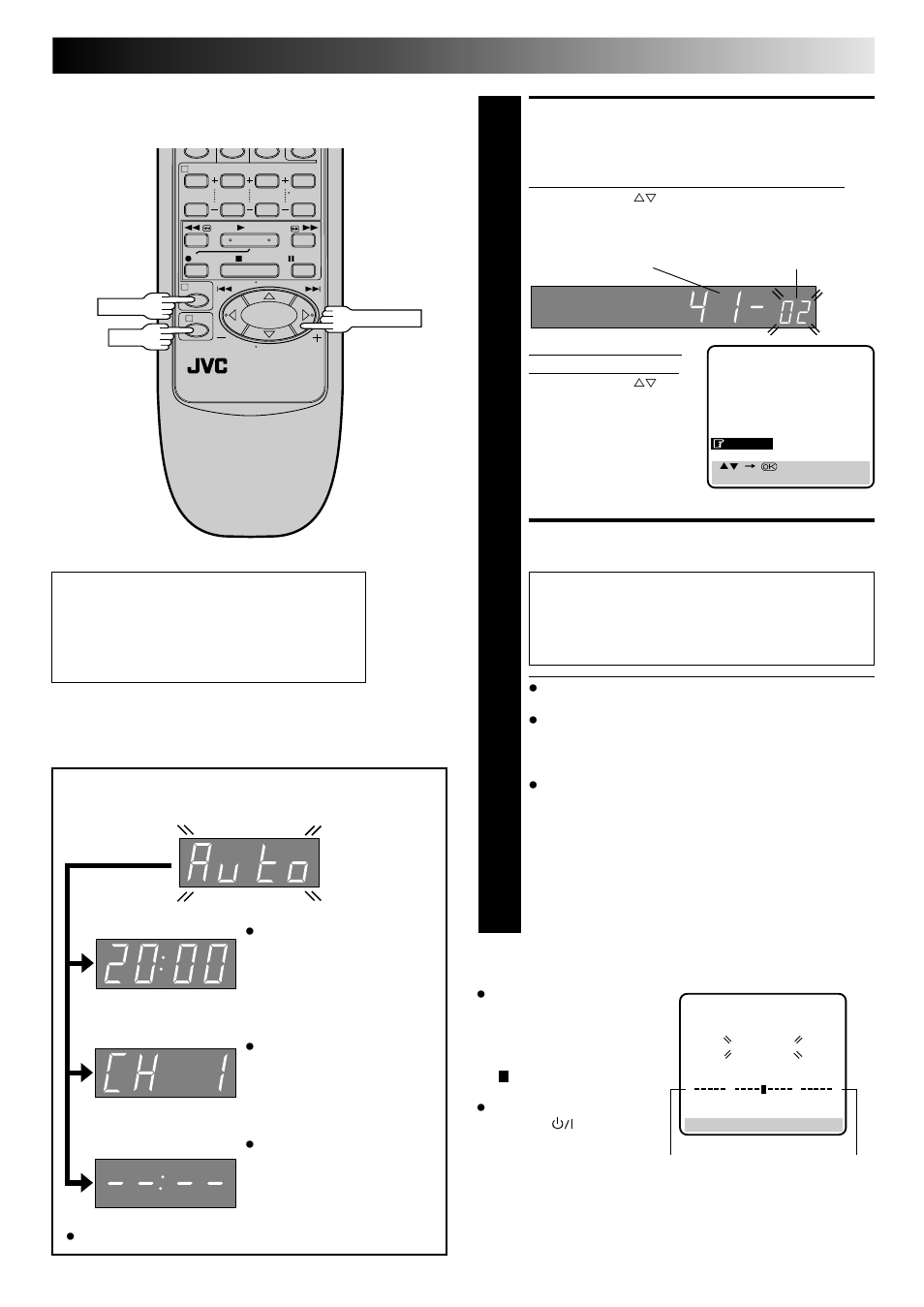 Select language, Perform auto set up | JVC HR-J648EH User Manual | Page 5 / 48