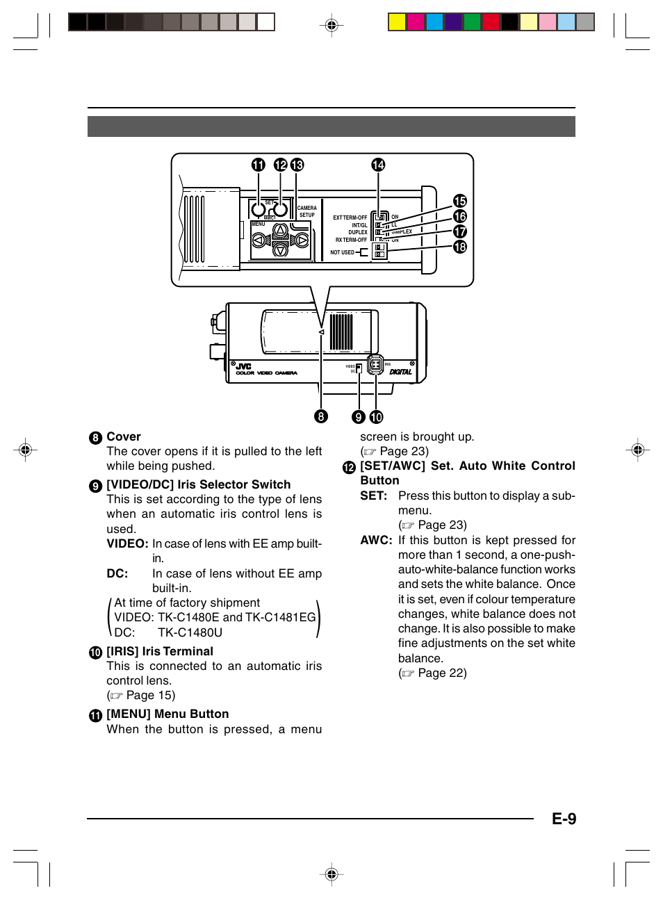 JVC TK-C1481 User Manual | Page 9 / 40