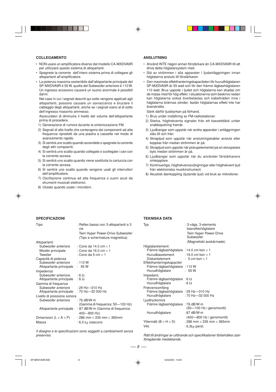 JVC CA-MXDVA9R User Manual | Page 68 / 77